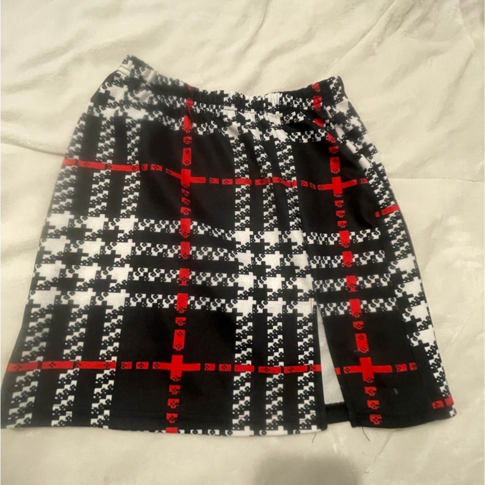 Plaid Skirt With Slit from Shein - Size Small